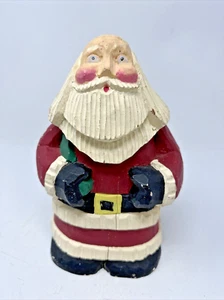Vintage Bath And Body Works Carved Primitive Santa Claus 1995 Christmas Decor - Picture 1 of 6