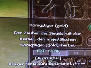 Metin2 DE Azrael Königstiger Fast 1 Tage Reine Reitzeit 30% Mehr EXP - Bild 1 von 1