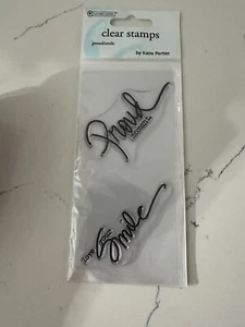 Autumn Leaves Clear Stamps by Katie Pertiet ~ Proud Moments Love Your Smile 2PC - Picture 1 of 4