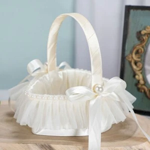 Plastic Lace Heart Shaped Baskets Beige Candy Gift Basket Banquet - Picture 1 of 10