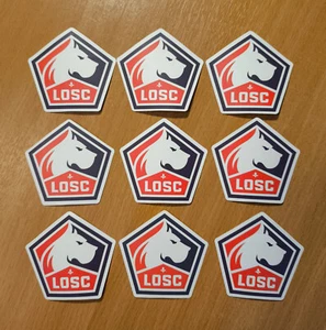 Pack of 9 (Nine) LOSC Lille Stickers - Club Badge Logo - Zdjęcie 1 z 1