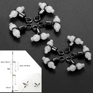 50 Pcs Sea Fishing Hook Line Connector Rolling Swivels Luminous Fishing Tool - Imagen 1 de 8