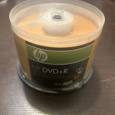 HP DVD+R 16x 4.7GB 120 MIN DVD Media Disc 50 Pack Sealed Recordable DVD Sealed - Image 1 of 4