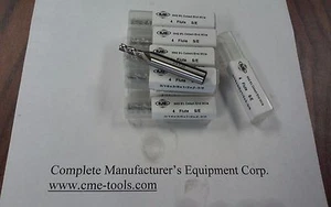 3/16" M42 cobalt end mills 4 flt center-cutting 10pc for $58.00 #1009-CO-316-new - Picture 1 of 3