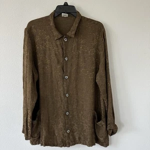 CP Shades Top Damen Medium Blumen Tunika Oversize Boho erdig braun Koboldkern - Bild 1 von 11