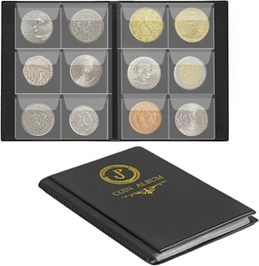 Onkel Paul Münzalbum 45x45 mm Tasche [passt Münzen unter 40 mm], elegant schwarz  - Bild 1 von 9