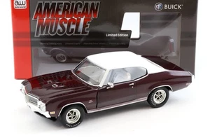 1:18 Auto World 1970 Buick GS Livelli 1 Mcacn Burgundy Mist/Bianco Tetto - Foto 1 di 5