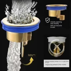 Valvola di scarico doccia via antiodore copertura scarico accessori bagno scarico pavimento - Foto 1 di 4