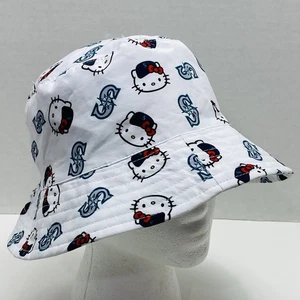 Hello Kitty Seattle Mariners White Bucket Hat RARE Baseball 2023 Souvenir MLB - Picture 1 of 8