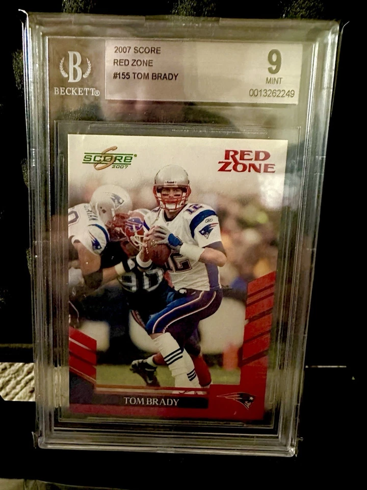 2007 Score Red Zone /120 Tom Brady Patriots SSP BGS 9 - Image 1 of 2