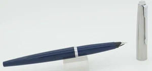 Parker 45 blau mit Edelstahl & Chromrand Füllfederhalter - F Feder - 60er Jahre - USA - Bild 1 von 6