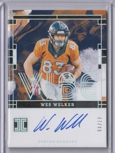 Wes Welker Impeccable Autogramm /49 Denver Broncos Football - Picture 1 of 2