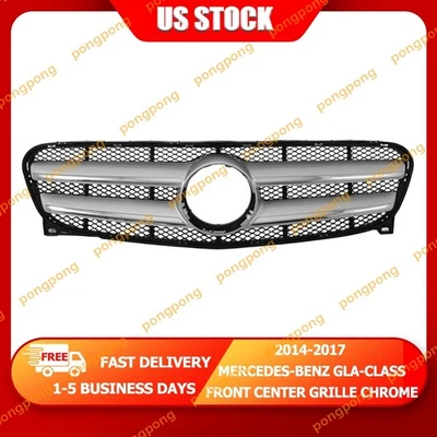 Mercedes Benz GLA200/250 2014-2017 parrilla central delantera moldura cromada parrilla GLA EE. UU. Foto 1 de 4