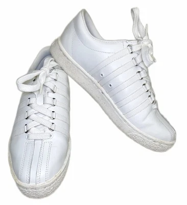 8 K-Swiss Classic White Leather Low Sneaker Training Shoe Womens - Image 1 of 4