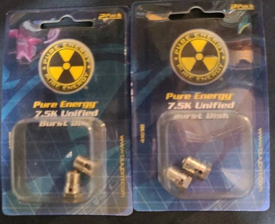 Dois-2 pacotes (4 peças) tanque de paintball Pure Energy 7500psi disco de explosão frete grátis - Imagem 1 de 1