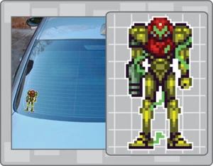 SAMUS Sprite from Metroid #9 Vinyl Decal Sticker Super Metroid Power Suit - Picture 1 of 1