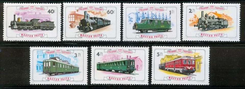 HUNGRÍA-1976.Győr-Sopron Ferrocarril (Trenes, Locomotoras) Juego Completo MNH! Mi 3157-3163 Foto 1 de 1