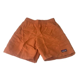 Patagonia Kids Youth Baggies Nylon Pull On Shorts Large 7" Lined Quartz Coral - Picture 1 of 4