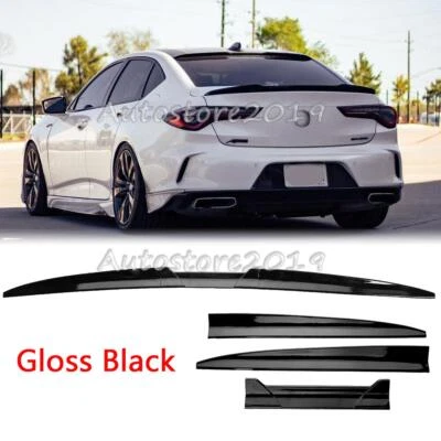 For Acura ILX 2013-2019 Gloss Rear Roof Lip Spoiler Tail Trunk Wing Adjustable Foto 1 de 4