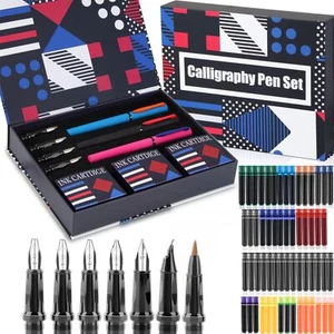Calligraphy Pen set,Fountain Pens with 7 Different Replaceable Nibs with 60 I... - Picture 1 of 7