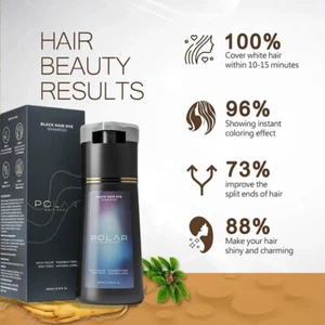 Polar Hair Instant Dye Shampoo,Hair Color Shampoo for Hair Natural Color - Picture 1 of 18