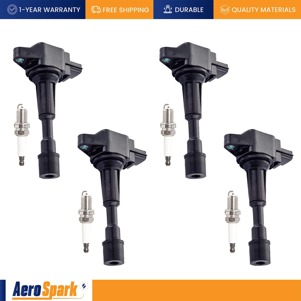 4 bobinas de encendido y bujías de platino para Mazda 2 2011-2014 1,5 L I4 UF655 Foto 1 de 1