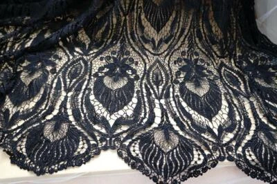 Gorgeous Off White Guipure Lace Fabric Embroidery Leaves Lace Fabric 51''/Yard - Image 1 of 4
