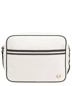 Fred Perry Aktentasche herren laurel wreath L8257-V11 Ecru - Night Green groß - Bild 1 von 2