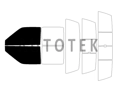 Janelas dianteiras de duas portas de filme PreCut para Nissan Frontier Crew Cab 2000-2004 - Imagem 1 de 4