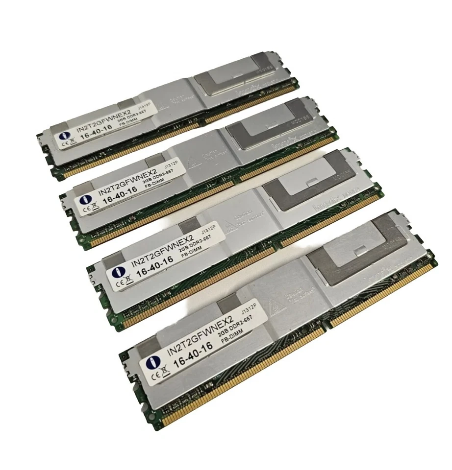 DELL POWEREDGE SERVER 8 GB (4 x 2GB) DDR2 667 MHz FB-DIMM, 16-40-16 - Image 1 of 3