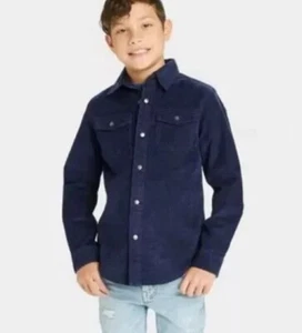 Boys Long Sleeve Button-down Corduroy Shacket ~ Cat & Jack M (8/10) - Picture 1 of 3