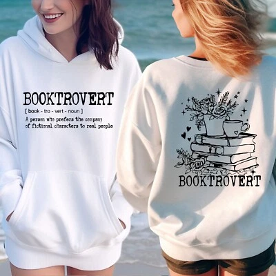 Sudadera Booktrovert, sudadera con capucha Book Lovert, libro y café Foto 1 de 4
