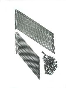 1 Satz Speichen EMW R35 Hinterrad stahl blank Kleeblatt - Bild 1 von 1