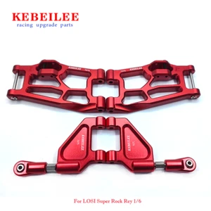 Brazos superiores e inferiores delanteros KEBEILEE CNC Alu7075 actualización LOSI Super Rock Rey 1/6 8S - Imagen 1 de 9