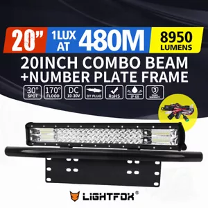 Lightfox LED Light Bar 7" 12" 20" 23" 26" 28" Flood Spot Combo 50" Curved 12V - Picture 1 of 148