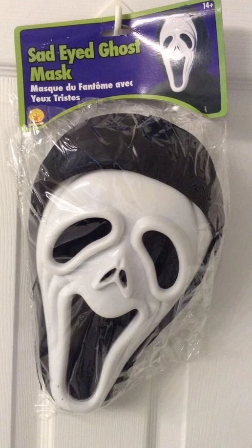 New Evil Sad Eyed Ghost Scream Adult Costume Mask Brand New - Image 1 of 4