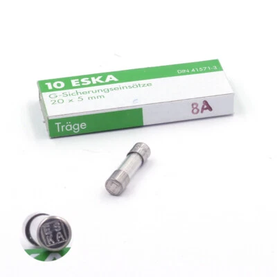 ESKA Fusible verre 5x20 - Temporisé 8A/250V (10 Fusibles)