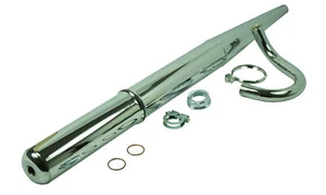 Exhaust complete fits Simson Scooter SR50 chrome manifold gasket clamp - Picture 1 of 1