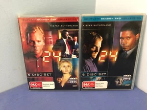 24 Twenty Four 2001 Series Complete Season 1-2 Kiefer Sutherland DVD R4 - Foto 1 di 3