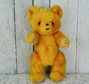 Vintage Mohair Teddy Bear Golden Yellow 9 Inches Tall Jointed - Picture 1 of 9