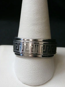 Impresionante anillo de banda móvil de acero inoxidable para hombre talla 11,75 ¡Haz una oferta! #1119 - Imagen 1 de 7