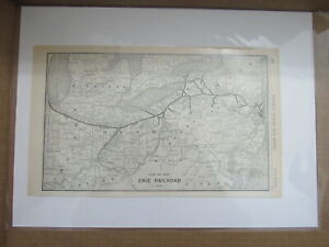 Original Vintage Map of the Erie Railroad, 1904