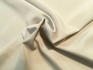 Magnífica tela TAFETÁN de poliuretano sólido liso ligero gris plateado claro gris- - Imagen 1 de 3