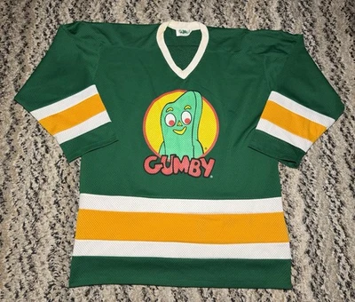 Camiseta deportiva de hockey de juguete prema de dibujos animados de Gumby 1996 de colección para hombre talla única Foto 1 de 4