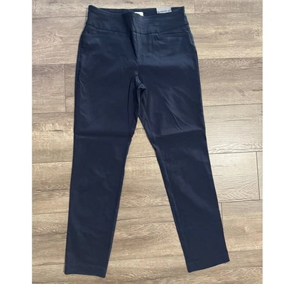 Van Heusen Women's Size 10 Regular Navy Blue Super Stretch Pull On Pants Tapered - Image 1 of 4