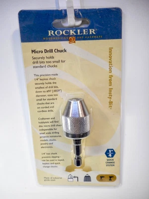 MANDRIL MICRO TALADRO ROCKLER 1/4 VÁSTAGO CAMBIO RÁPIDO - LLAVE-SIN LLAVE-CAMBIO RÁPIDO Foto 1 de 4