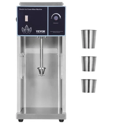 VEVOR Licuadora para Helados de 400 W Acero Inoxidable 304 de 257 x 220 x 620 mm - Imagen 1 de 4