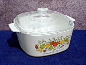 Vintage Corning Ware A-3-B 3 QT SPICE OF LIFE L’Echalote & La Marjolaine w/ Lid - Picture 1 of 6