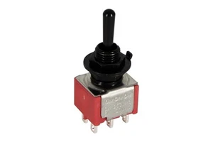 Mini Toggle Switch 3-way On-On-On Round Lever Black - Picture 1 of 2