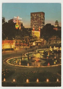 Kopenhagen Dänemark Tivoli Gärten Nacht beleuchtete Brunnen Postkarte - Bild 1 von 2